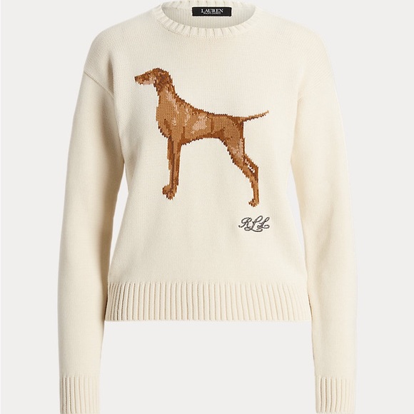 Ralph Lauren Intarsia Knit Cotton Blend Sweater - Picture 2 of 8